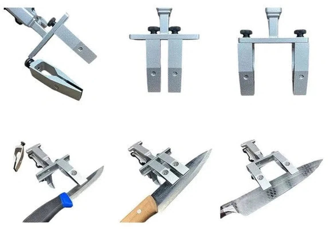 Affilatore professionale ad angolo fisso + pietre per affilare diamantate
