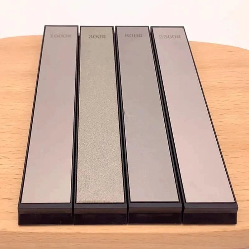 Set di 4 pietre per affilare diamantate per coltelli da cucina 300# 800# 1600# 2500#