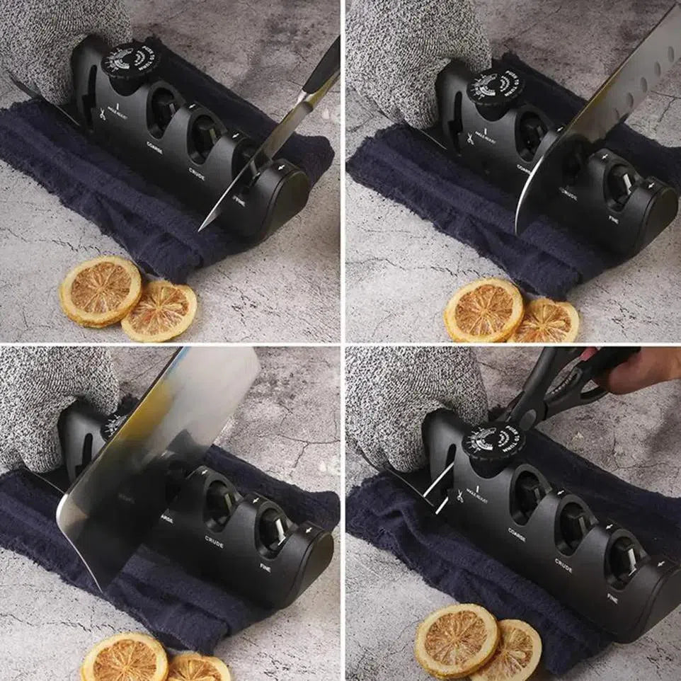 Affilacoltelli versatile con angoli regolabili